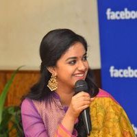 Keerthy Suresh - Nani and Keerthi Suresh at Facebook Office To Promote Nenu Local Photos | Picture 1465447