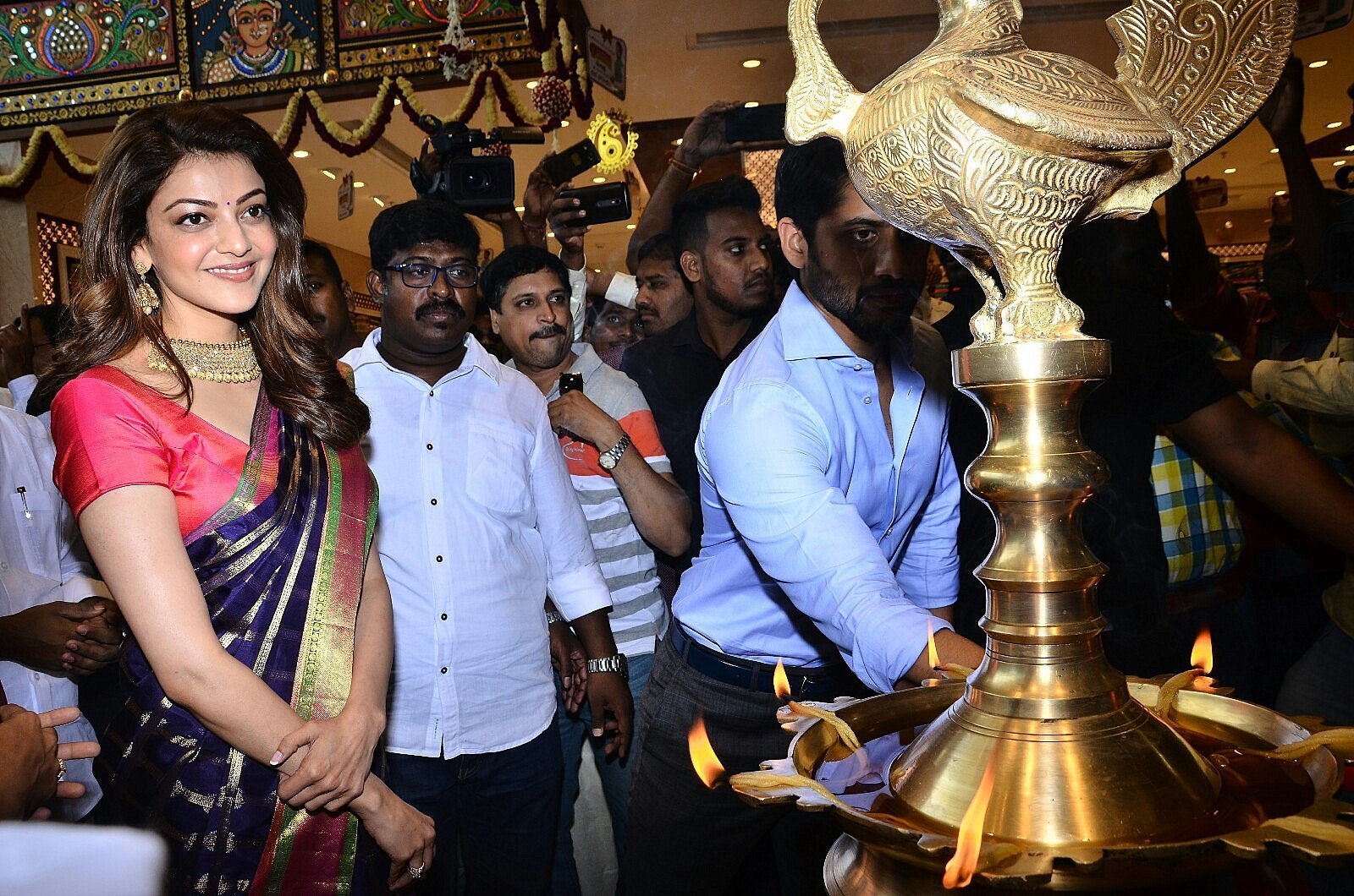Chay, Kajal at Chennai Shopping Mall Opening Photos | Picture 1526433
