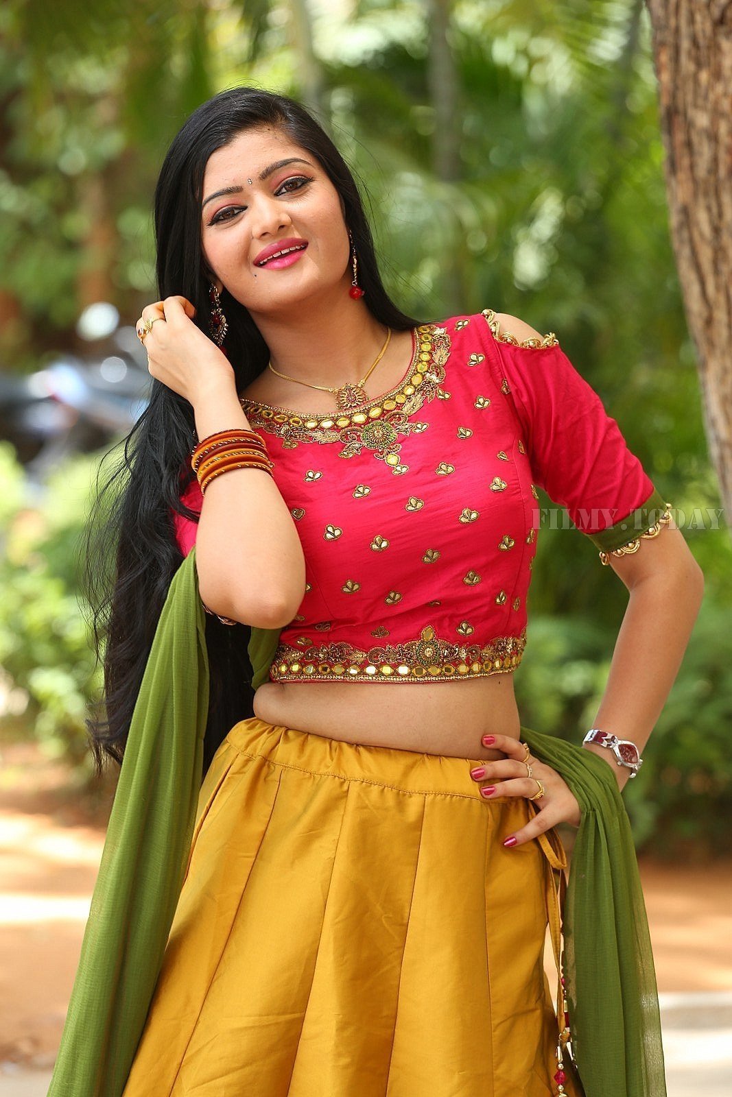Actress Akshitha Stills at Prema Entha Panichese Narayana Trailer Launch | Picture 1586091