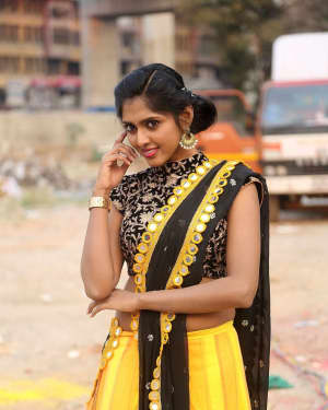 Actress Charishma Shreekar Hot Stills at Ala Nenu Ila Nuvvu Movie Launch | Picture 1569389